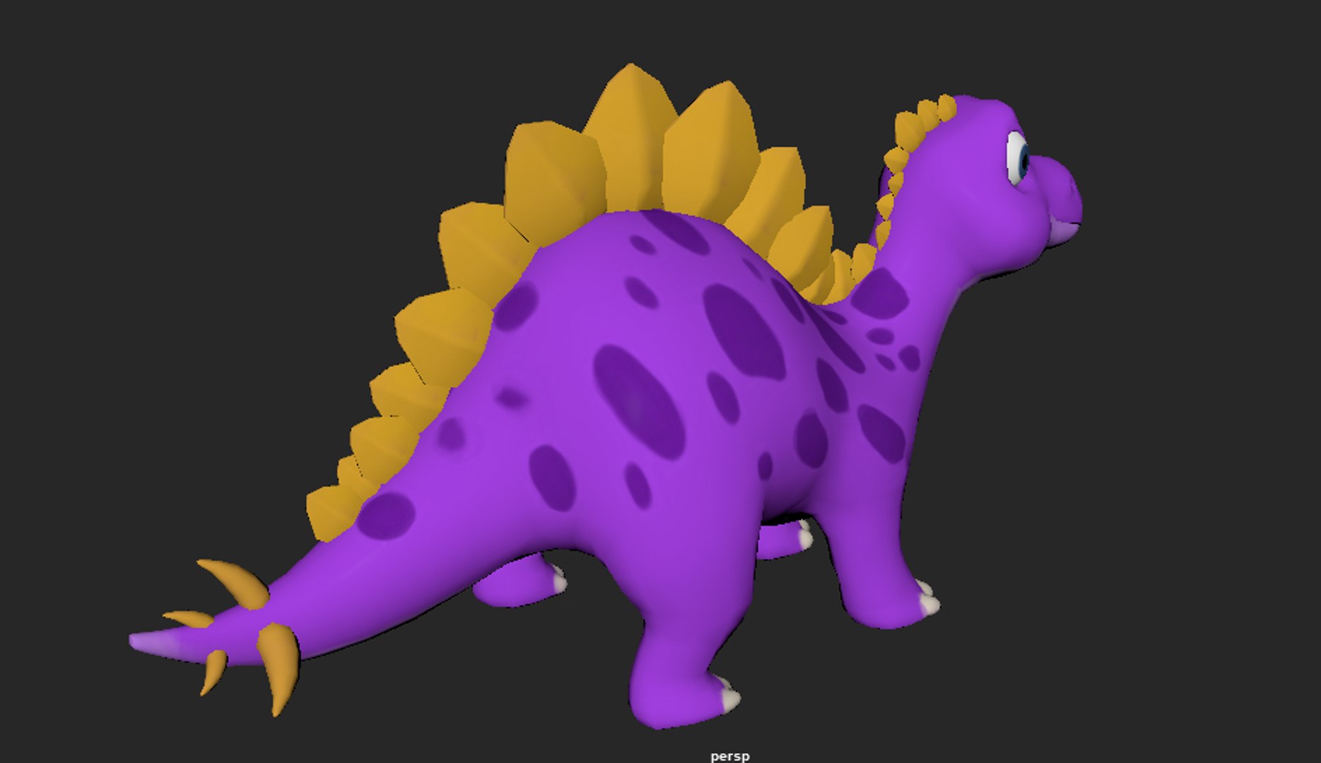 Cute Cartoon Stegosaurus Dinosaur 3D Model - TurboSquid 1628577