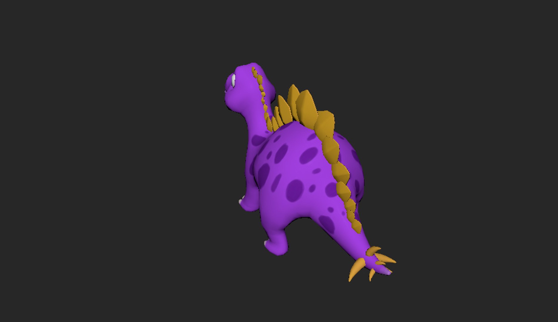 Cute Cartoon Stegosaurus Dinosaur 3D Model - TurboSquid 1628577