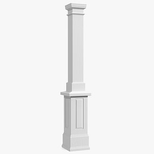 Pedestal Column Wrap 3D model