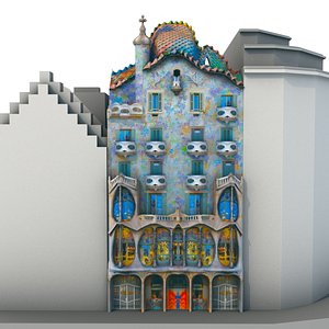 casa monument barcelona 3d model