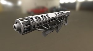 Rail Gun High Poly Version