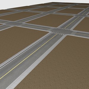 3d city block street
