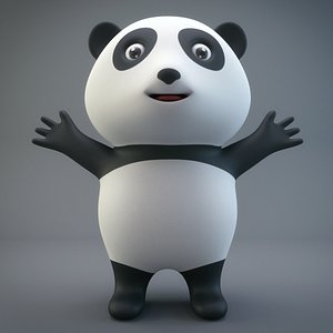 Panda dos desenhos animados - modelo de jogo para celular Modelo 3D $49 -  .fbx .ma .max - Free3D