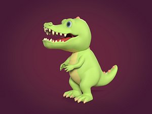 Cartoon Crocodile Character - Mascot - Avatar - Dragon - Dinosaur - Lizard