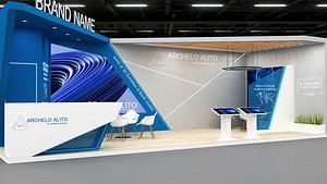 3D booth stall 3d model model