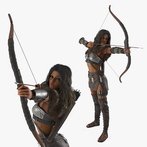 Warrior Woman Archer with Bow