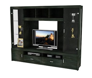 designer wall unit tv cabinet 3ds