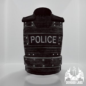 police tactical combat vest 3D