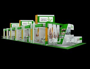 3D singapore education exhibition booth: model