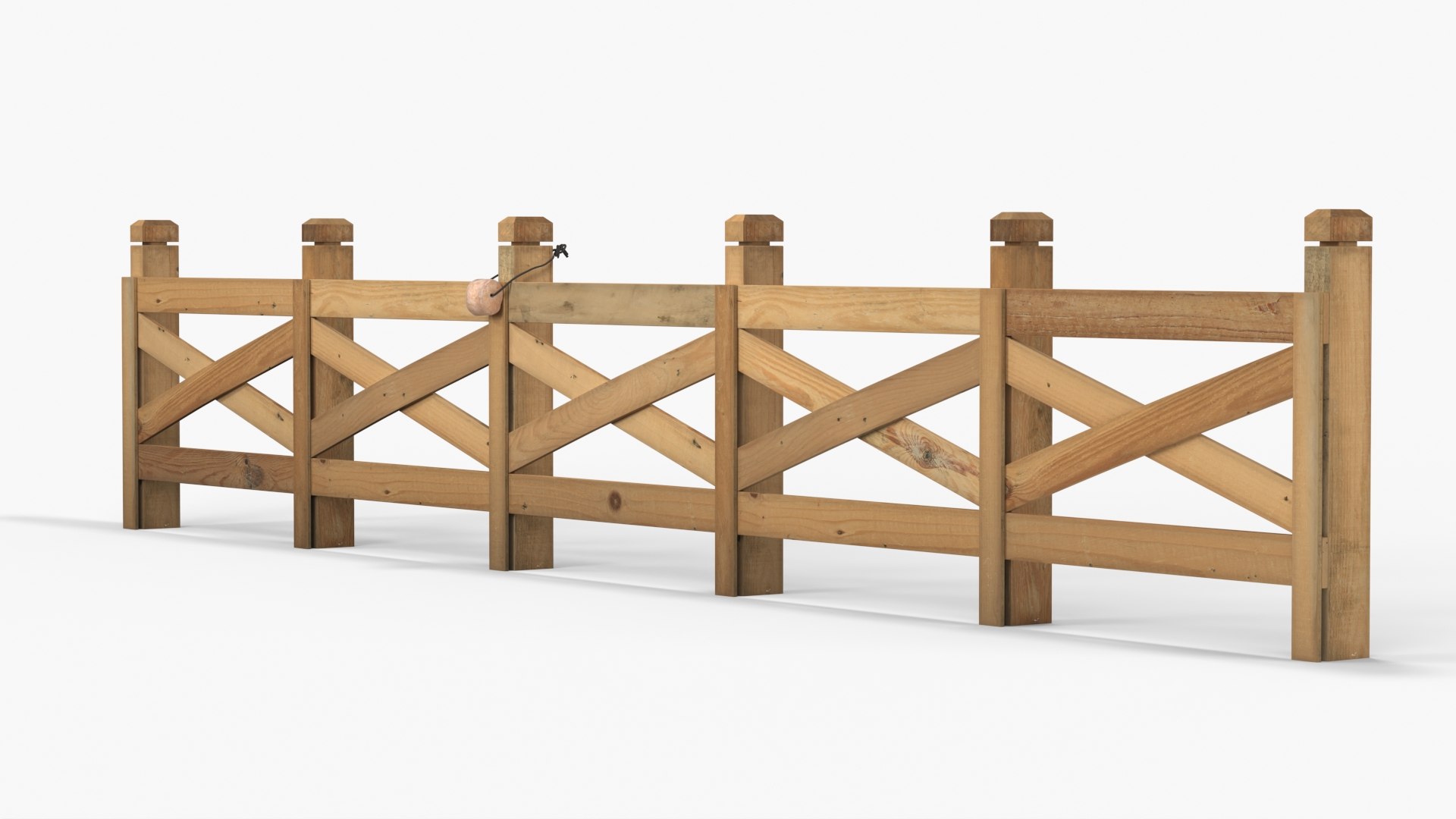 Livestock Salt Mineral Supplement Block on Fence 3D model preview