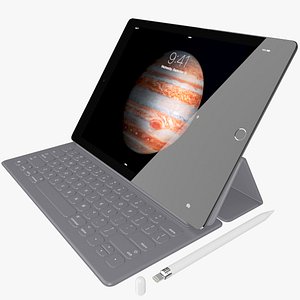 3d realistic apple ipad pro model