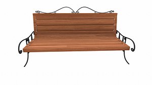 3D Outdoor Bench