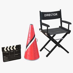 3d director chair accessories 2 model