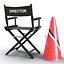 3d director chair accessories 2 model