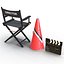 3d director chair accessories 2 model