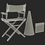 3d director chair accessories 2 model