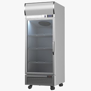3D Detailed Single Door Fridge model