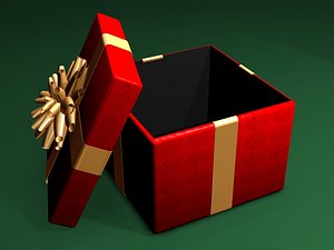 3dsmax present gift box opening