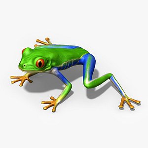 Green tree frog keychain, 3D models download