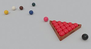 3D Snooker Balls And Triangle model