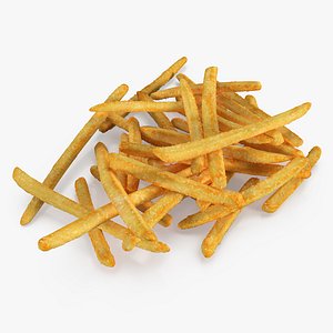 3d pile french fries