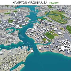 3D Hampton Virginia USA model