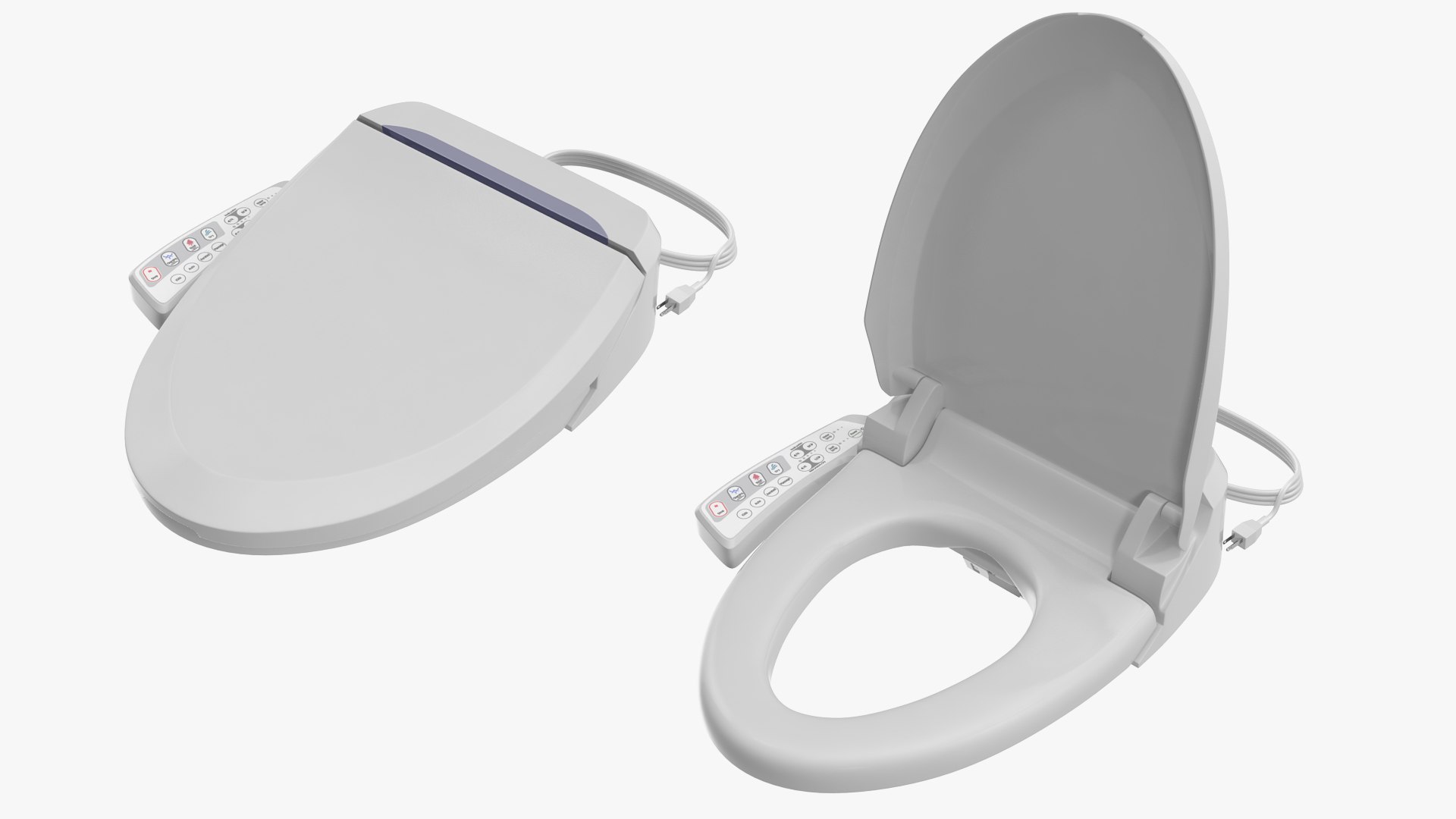 3D Elongated Smart Bidet Toilet Seat Model - TurboSquid 1745075
