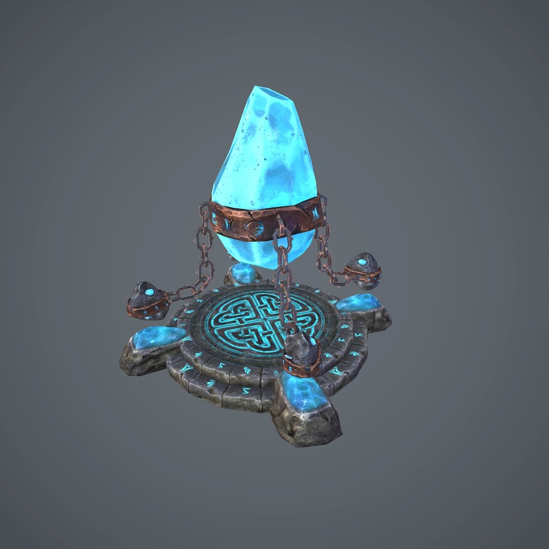 3d Obj Fantasy Runestone