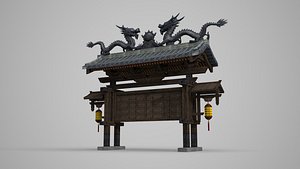 ancient asian royal 3D model
