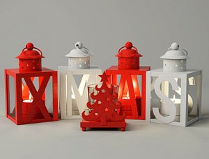 3D christmas lanterns tealight zara