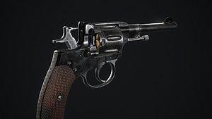 Nagant 1895 Russian Revolver Model 3D