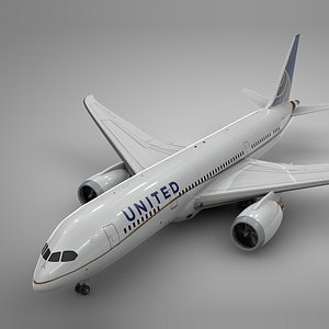 3D boeing 787 dreamliner united airlines