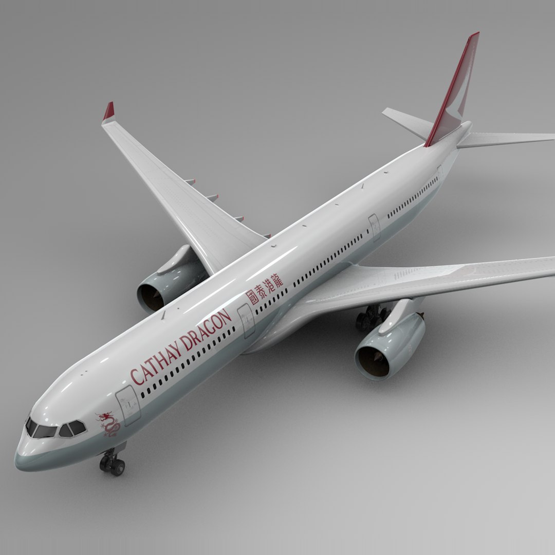 3D airbus a330-300 cathay dragon model - TurboSquid 1458175