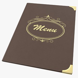 Luxury Leather Menu Cover Brown model