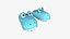 Slippers H04 Blue Alligator - Costume Character Design