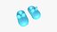 Slippers H04 Blue Alligator - Costume Character Design