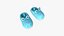 Slippers H04 Blue Alligator - Costume Character Design