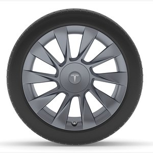 3D Tesla Car Tire model