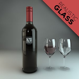 3d model wine screaming eagle