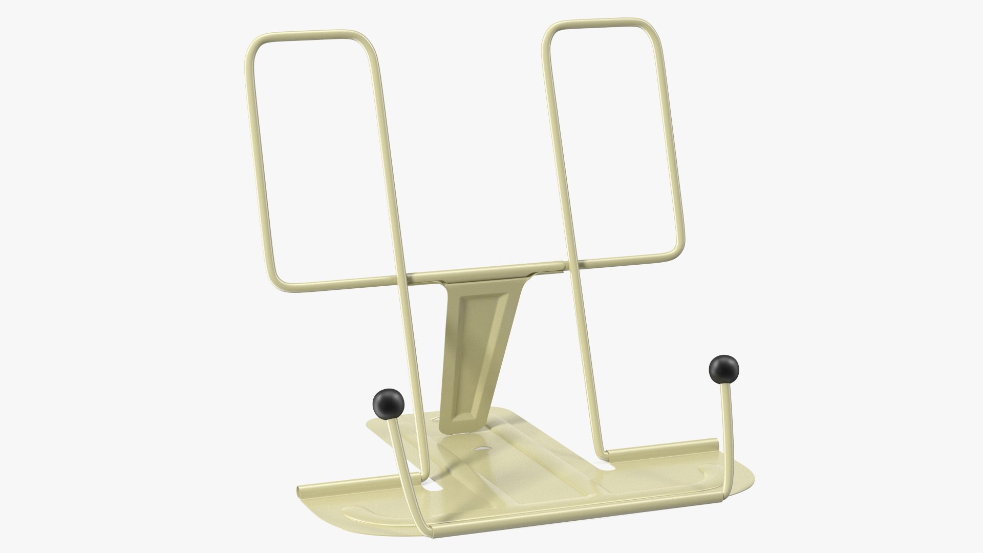 Folding Metal Book Stand Yellow 3D model preview