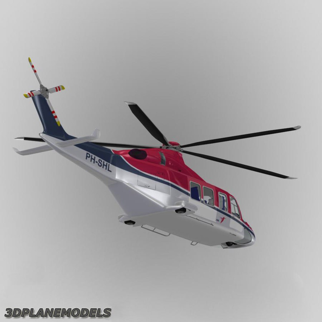 3d Model Agusta Westland Aw-139 Helicopter