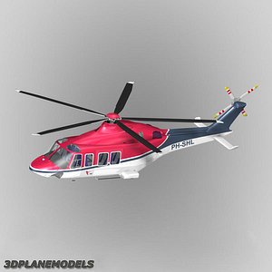 3d model agusta westland aw-139 helicopter