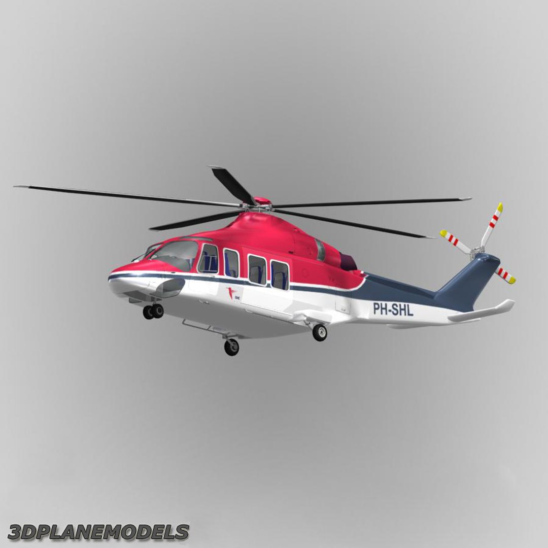 3d Model Agusta Westland Aw-139 Helicopter