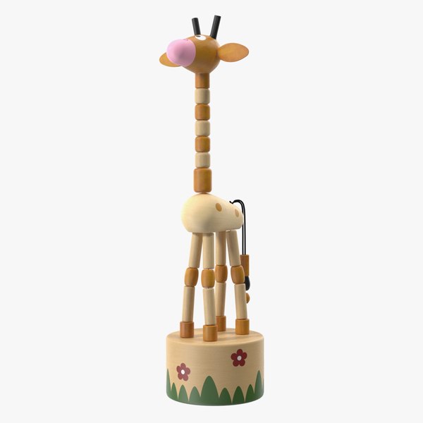 modelo 3d Giraffe Push Puppet Toy Rigged - TurboSquid 2016250