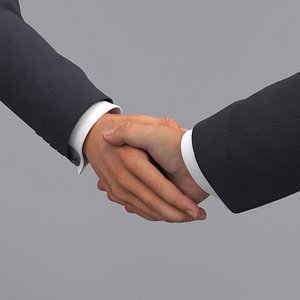 Male Arms Handshake Animated Rigged for Maya