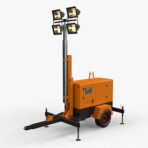 PBR Mobile Light Tower Generator A - Orange