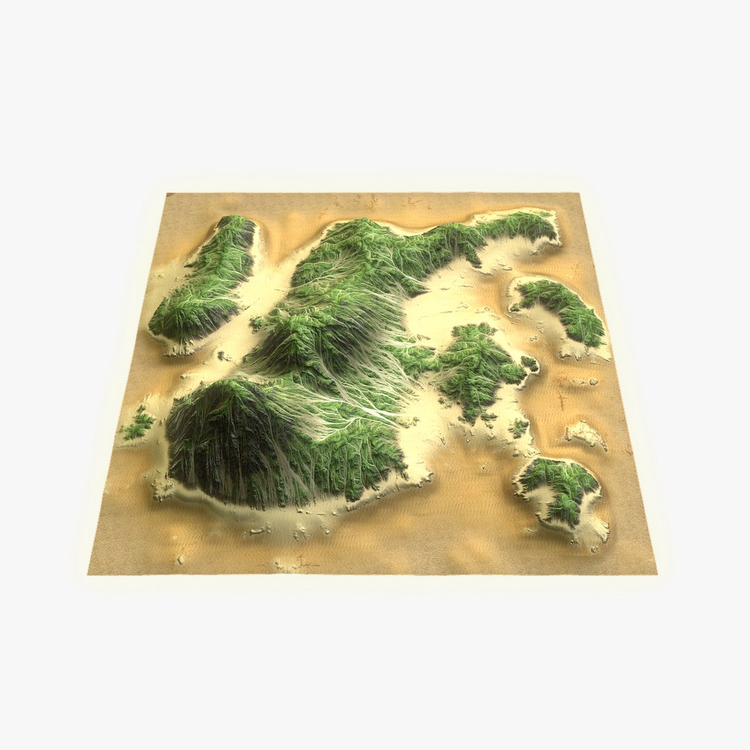 3d Tropical Island Terrain 9