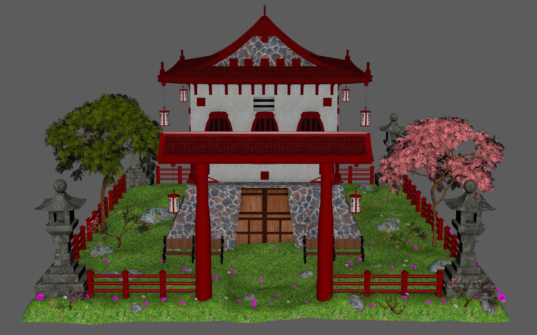 3D Japan Japanese House Model - TurboSquid 1340345