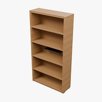 Open Timber Bookcase - With attached utility shelf