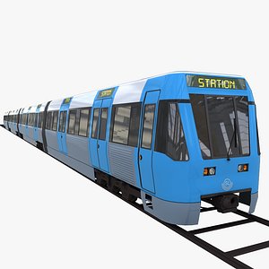 3d metro subway train model